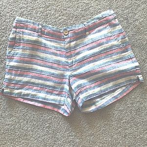 St. Tropez striped linen shorts